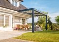 1 Wall and 2 Post DIY Customisable Lumex Pergola Opening Roof System Image