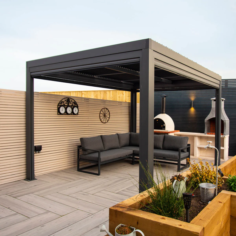 Eco-friendly louvered pergolas Image