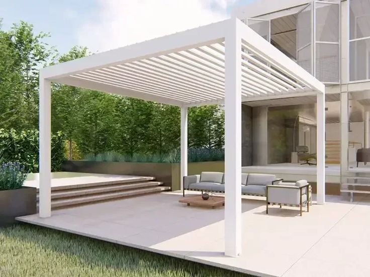 eco-friendly bioclimatic louvred roof Image
