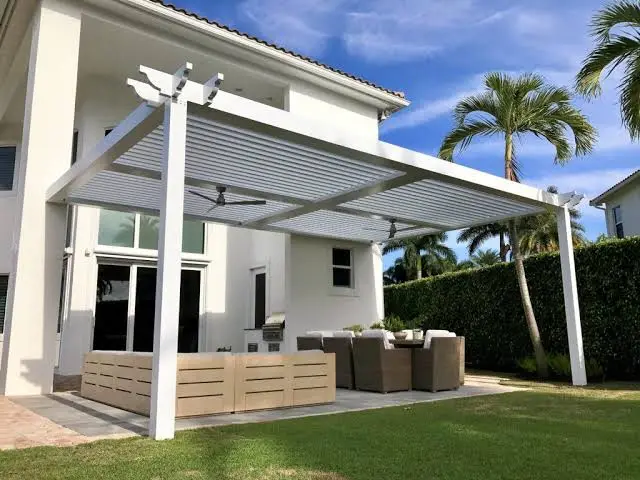 Pergola Roof Sun Angle Adjustment